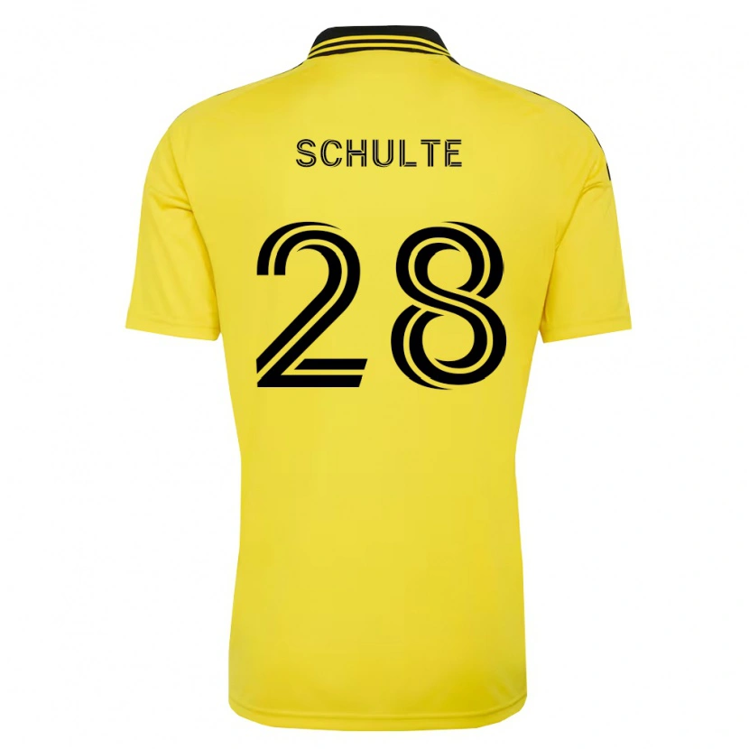 Danxen Kvinnor Patrick Schulte #28 Gul Svart Hemmatröja Matchtröjor 2026/27 Tröjor T-Tröja
