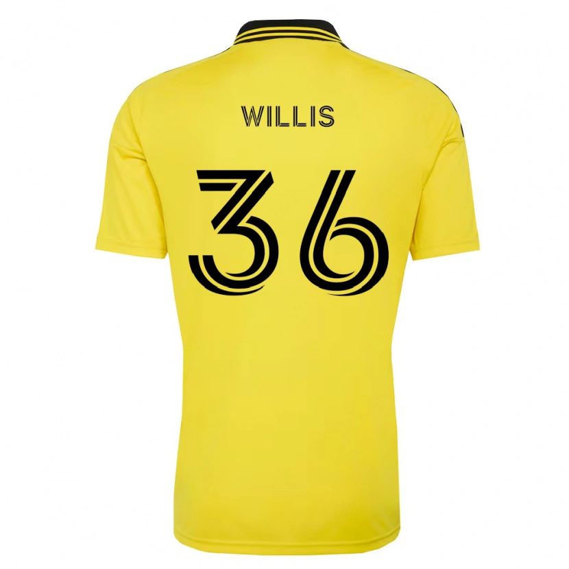 Danxen Kvinnor Pharrell Willis #36 Gul Svart Hemmatröja Matchtröjor 2026/27 Tröjor T-Tröja