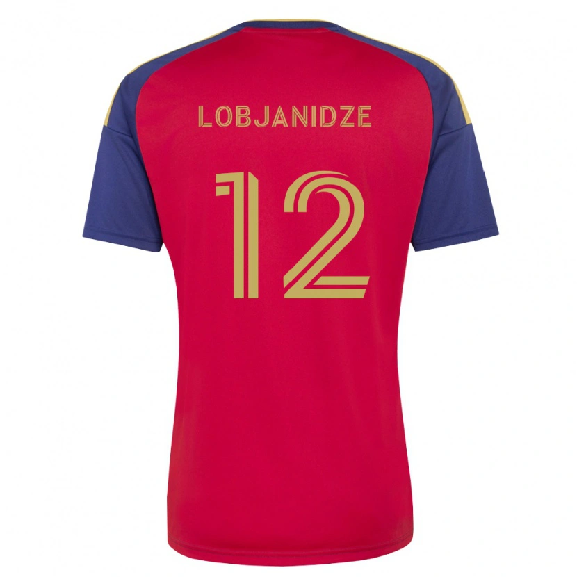 Danxen Kvinnor Saba Lobjanidze #12 Kungligt Blå Brun Röd Hemmatröja Matchtröjor 2026/27 Tröjor T-Tröja
