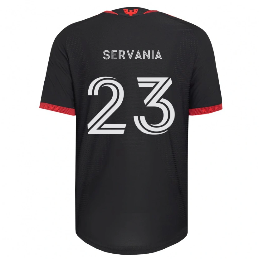 Danxen Kvinnor Brandon Servania #23 Svart Vit Röd Hemmatröja Matchtröjor 2026/27 Tröjor T-Tröja