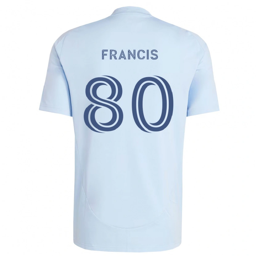 Danxen Kvinnor Makhi Francis #80 Ljusblå Ljusgrå Hemmatröja Matchtröjor 2026/27 Tröjor T-Tröja