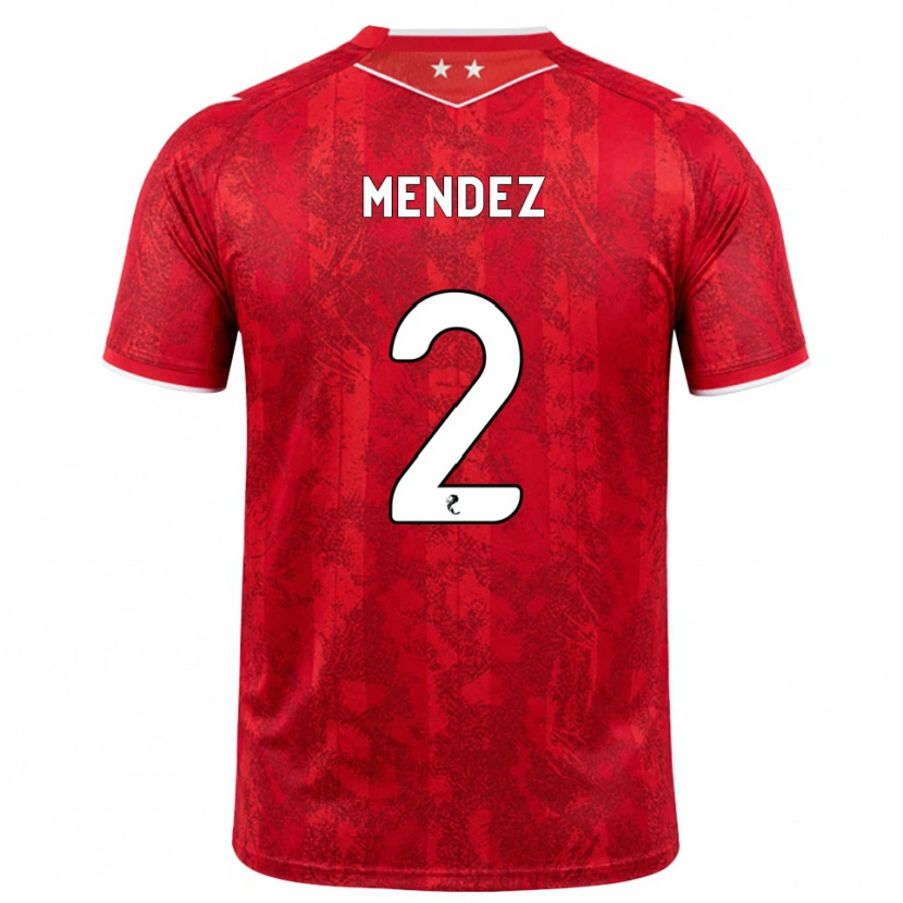 Danxen Kvinnor Alix Mendez #2 Röd Vit Hemmatröja Matchtröjor 2026/27 Tröjor T-Tröja