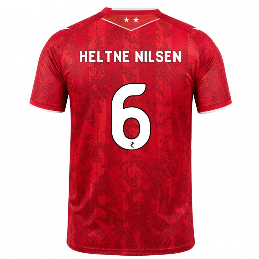 Danxen Kvinnor Sivert Heltne Nilsen #6 Röd Vit Hemmatröja Matchtröjor 2026/27 Tröjor T-Tröja