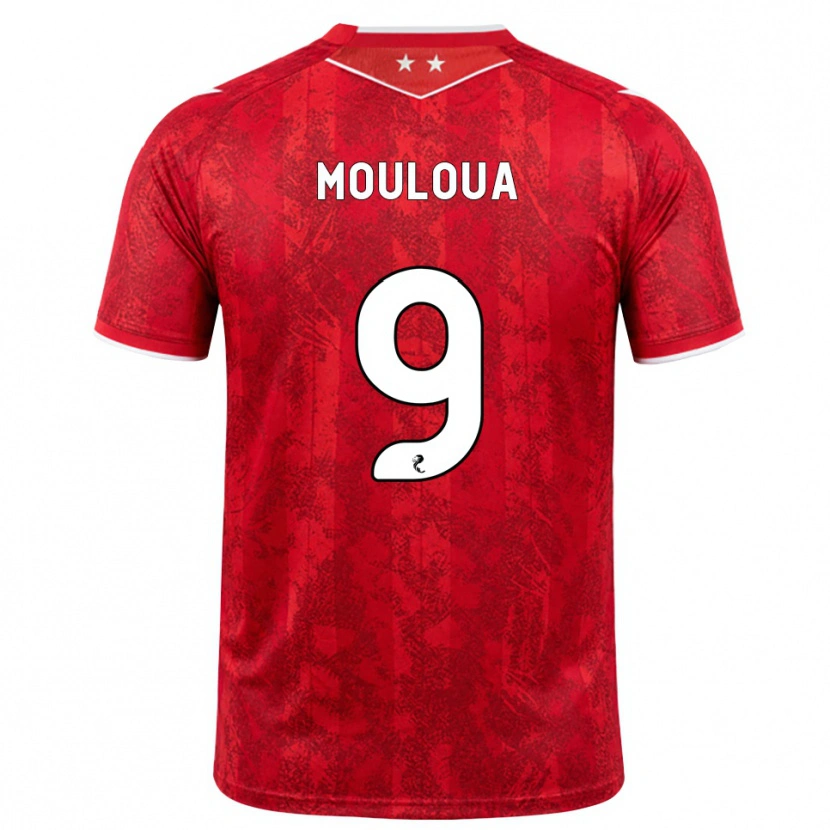 Danxen Kvinnor Ayoub Mouloua #9 Röd Vit Hemmatröja Matchtröjor 2026/27 Tröjor T-Tröja
