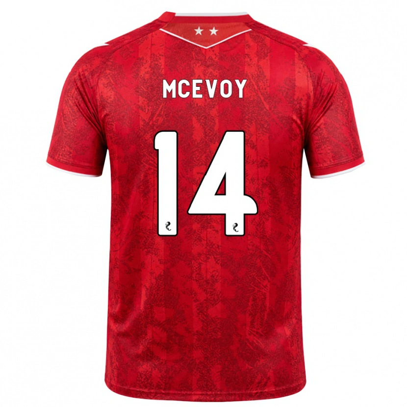 Danxen Kvinnor Holly Mcevoy #14 Röd Vit Hemmatröja Matchtröjor 2026/27 Tröjor T-Tröja