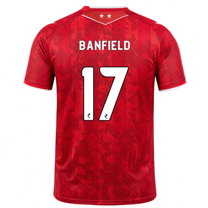 Danxen Kvinnor Keeley Banfield #17 Röd Vit Hemmatröja Matchtröjor 2026/27 Tröjor T-Tröja
