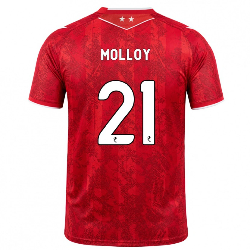 Danxen Kvinnor Gavin Molloy #21 Röd Vit Hemmatröja Matchtröjor 2026/27 Tröjor T-Tröja