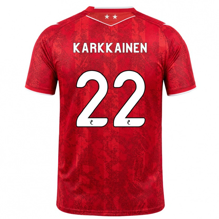 Danxen Kvinnor Elena Kärkkäinen #22 Röd Vit Hemmatröja Matchtröjor 2026/27 Tröjor T-Tröja