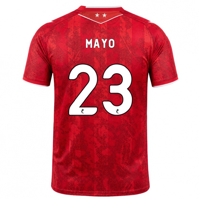 Danxen Kvinnor Lewis Mayo #23 Röd Vit Hemmatröja Matchtröjor 2026/27 Tröjor T-Tröja