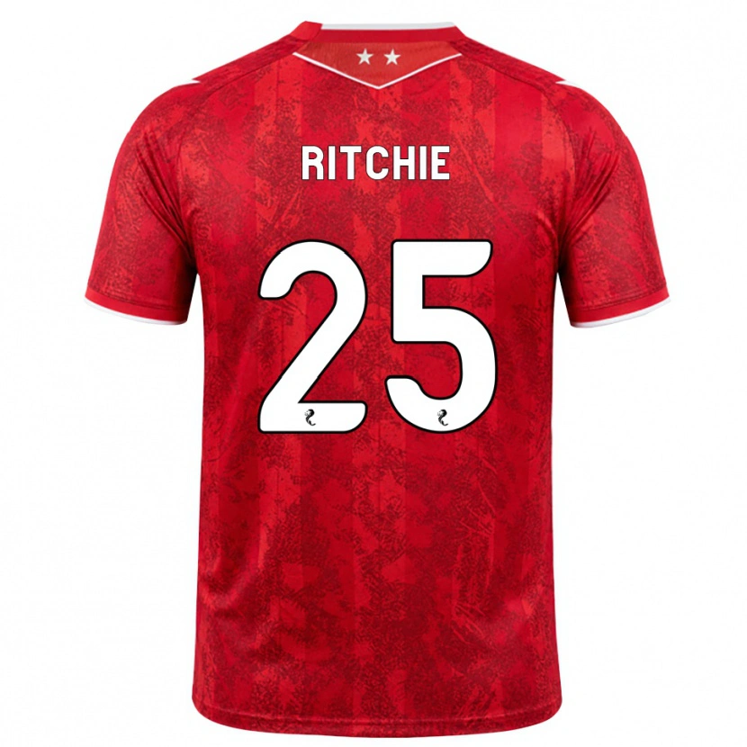 Danxen Kvinnor Tom Ritchie #25 Röd Vit Hemmatröja Matchtröjor 2026/27 Tröjor T-Tröja