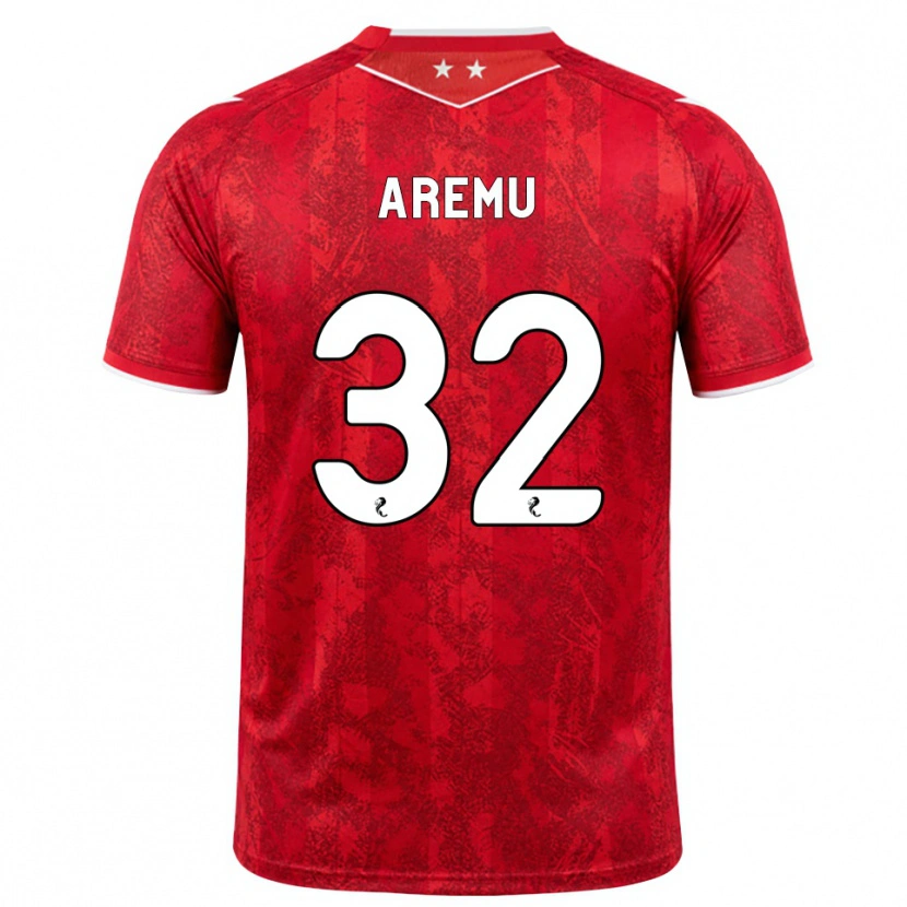 Danxen Kvinnor Afeez Aremu #32 Röd Vit Hemmatröja Matchtröjor 2026/27 Tröjor T-Tröja