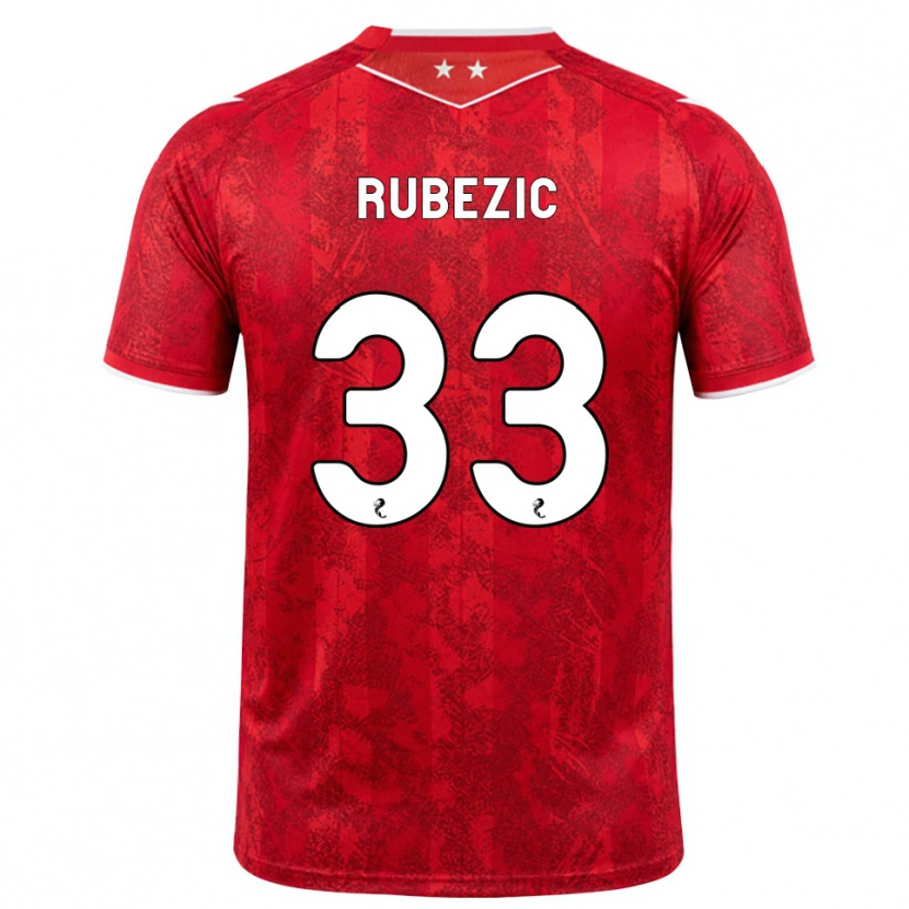 Danxen Kvinnor Slobodan Rubezic #33 Röd Vit Hemmatröja Matchtröjor 2026/27 Tröjor T-Tröja