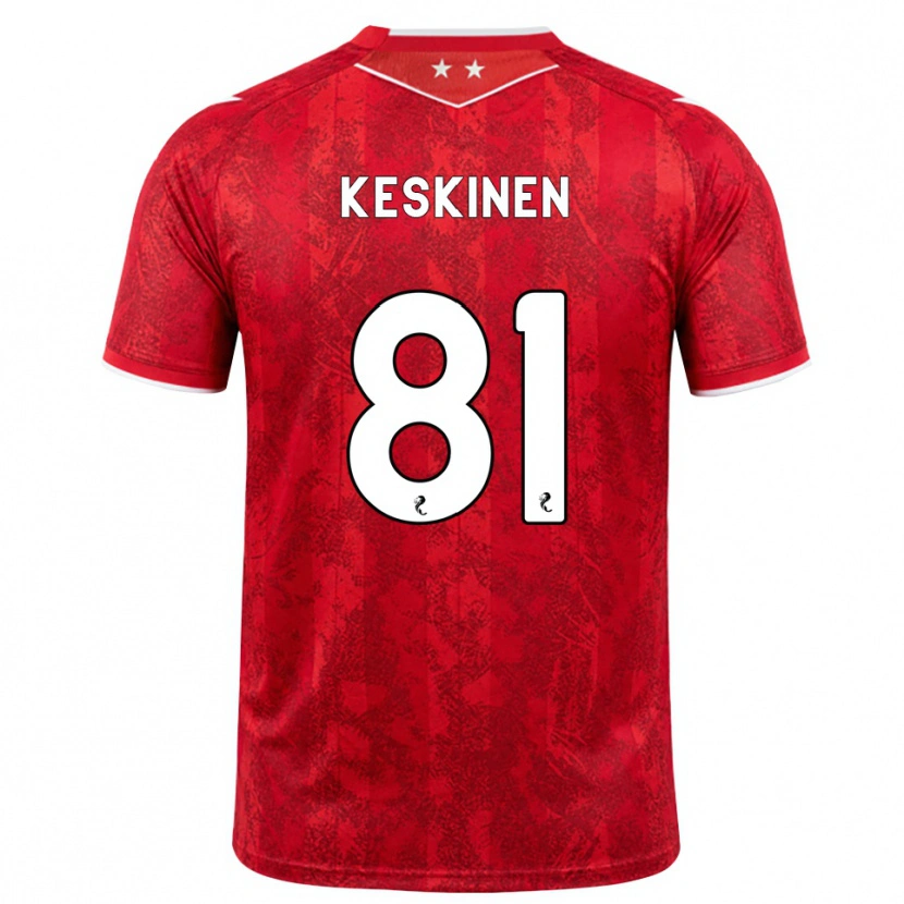 Danxen Kvinnor Topi Keskinen #81 Röd Vit Hemmatröja Matchtröjor 2026/27 Tröjor T-Tröja