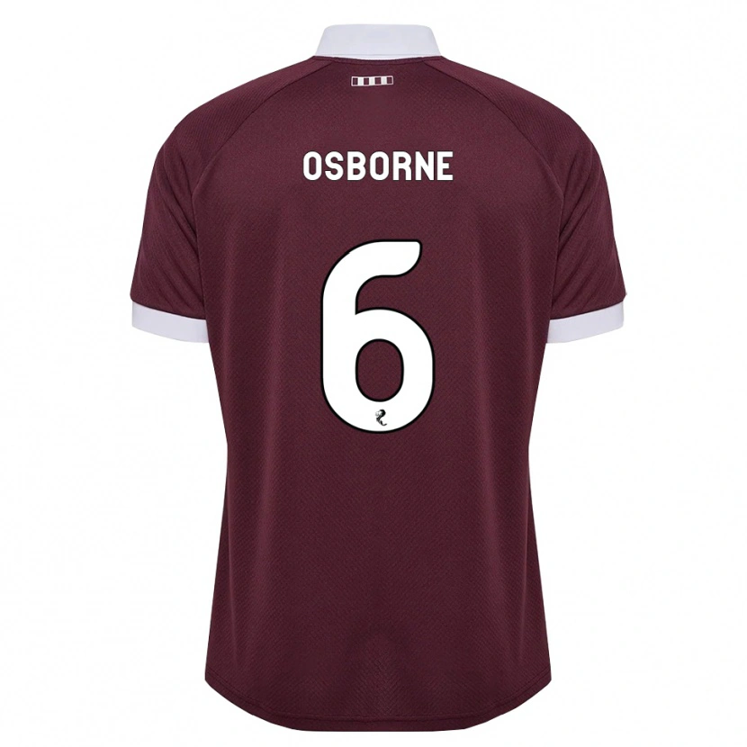 Danxen Kvinnor Alfie Osborne #6 Vinröd Vit Hemmatröja Matchtröjor 2026/27 Tröjor T-Tröja