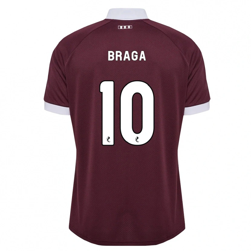 Danxen Kvinnor Cláudio Braga #10 Vinröd Vit Hemmatröja Matchtröjor 2026/27 Tröjor T-Tröja