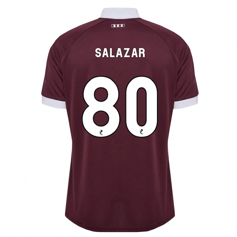 Danxen Kvinnor Andrés Salazar #80 Vinröd Vit Hemmatröja Matchtröjor 2026/27 Tröjor T-Tröja