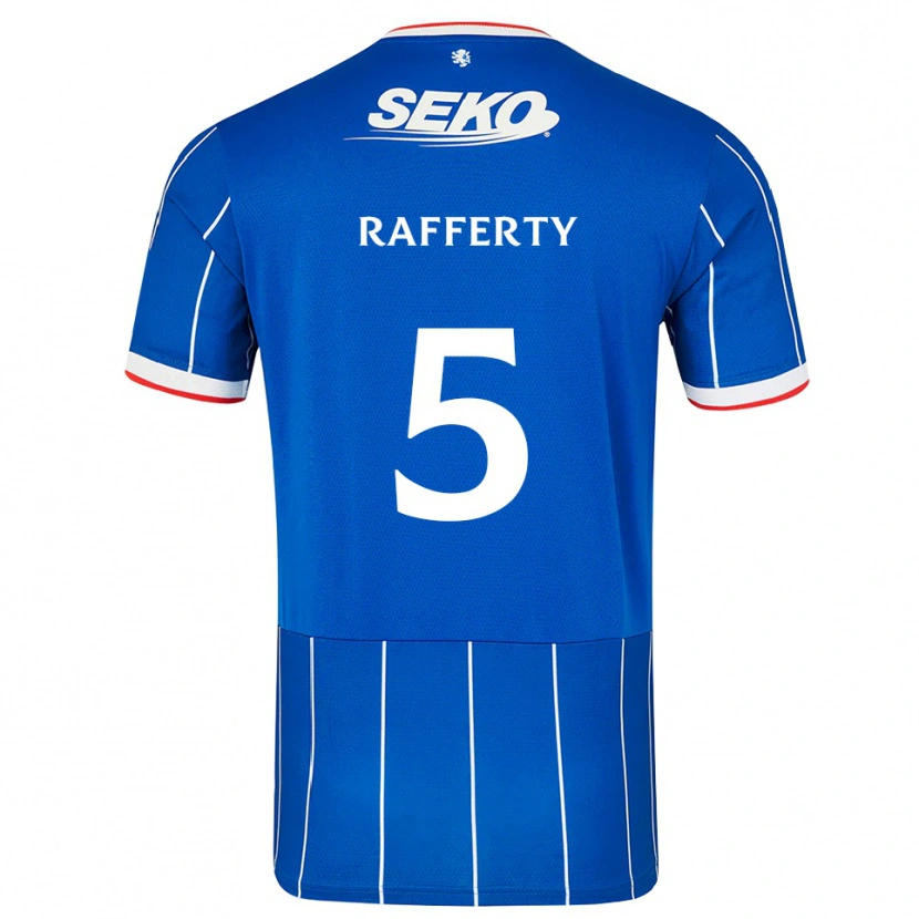 Danxen Kvinnor Laura Rafferty #5 Röd Blå Vit Hemmatröja Matchtröjor 2026/27 Tröjor T-Tröja