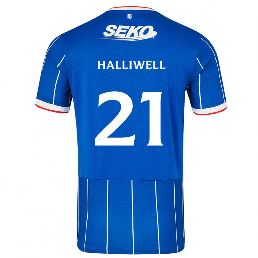 Danxen Kvinnor Alfie Halliwell #21 Röd Blå Vit Hemmatröja Matchtröjor 2026/27 Tröjor T-Tröja