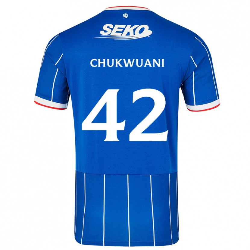 Danxen Kvinnor Tochi Chukwuani #42 Röd Blå Vit Hemmatröja Matchtröjor 2026/27 Tröjor T-Tröja