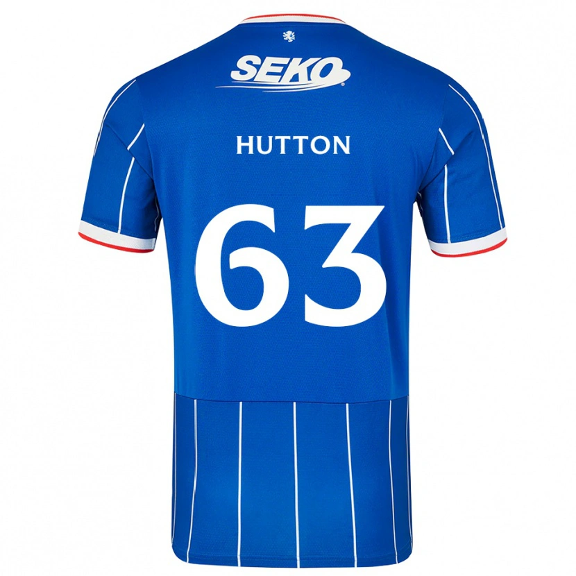 Danxen Kvinnor Zander Hutton #63 Röd Blå Vit Hemmatröja Matchtröjor 2026/27 Tröjor T-Tröja