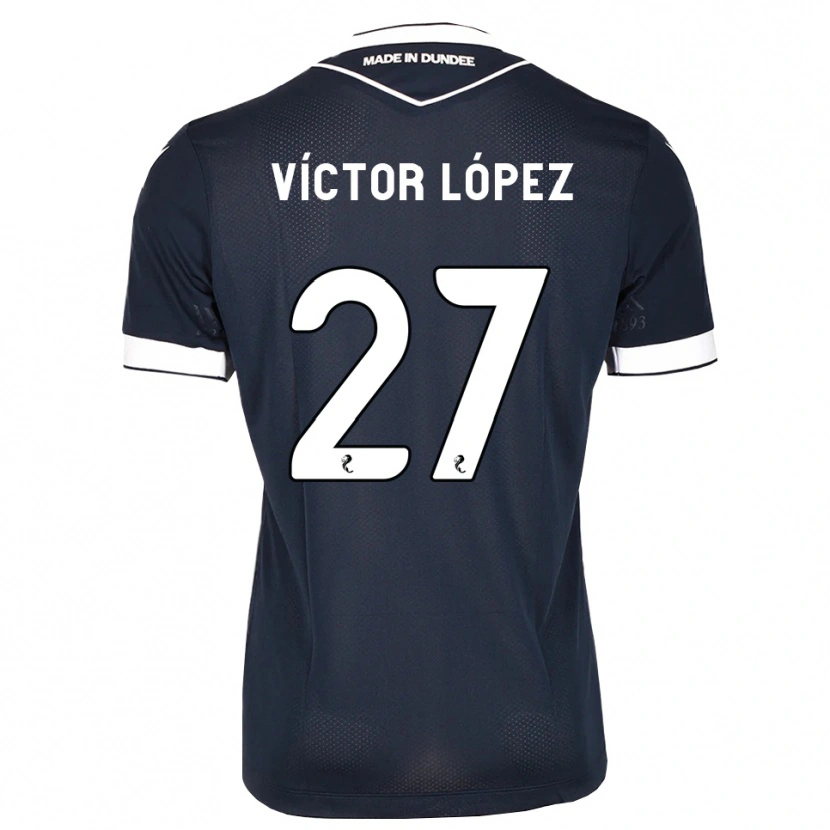 Danxen Kvinnor Victor Lopez #27 Midnattsblå Vit Hemmatröja Matchtröjor 2026/27 Tröjor T-Tröja