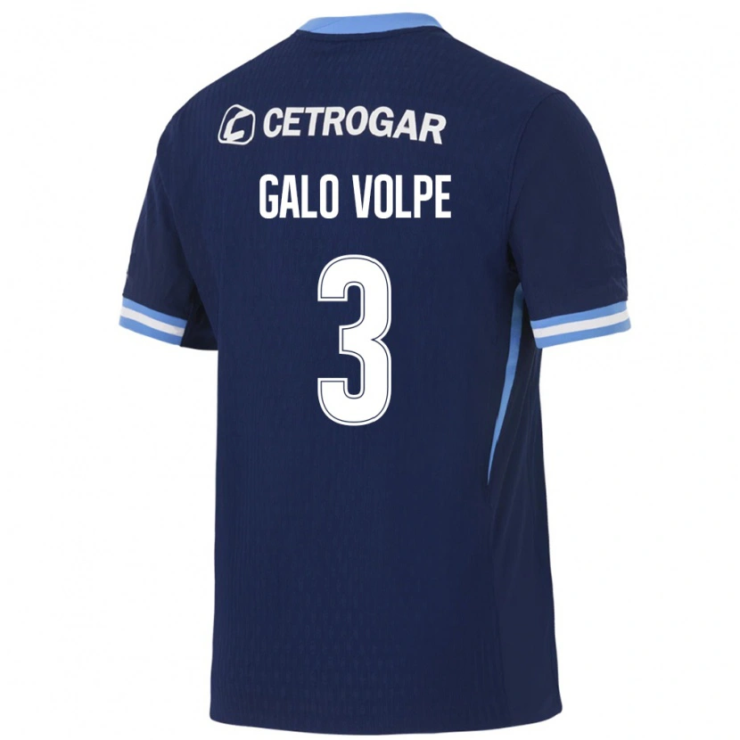 Danxen Kvinnor Galo Volpe #3 Kungligt Blå Ljusblå Vit Bortatröja Matchtröjor 2026/27 Tröjor T-Tröja