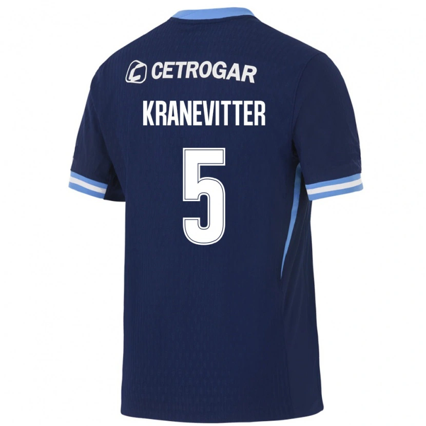 Danxen Kvinnor Matías Kranevitter #5 Kungligt Blå Ljusblå Vit Bortatröja Matchtröjor 2026/27 Tröjor T-Tröja