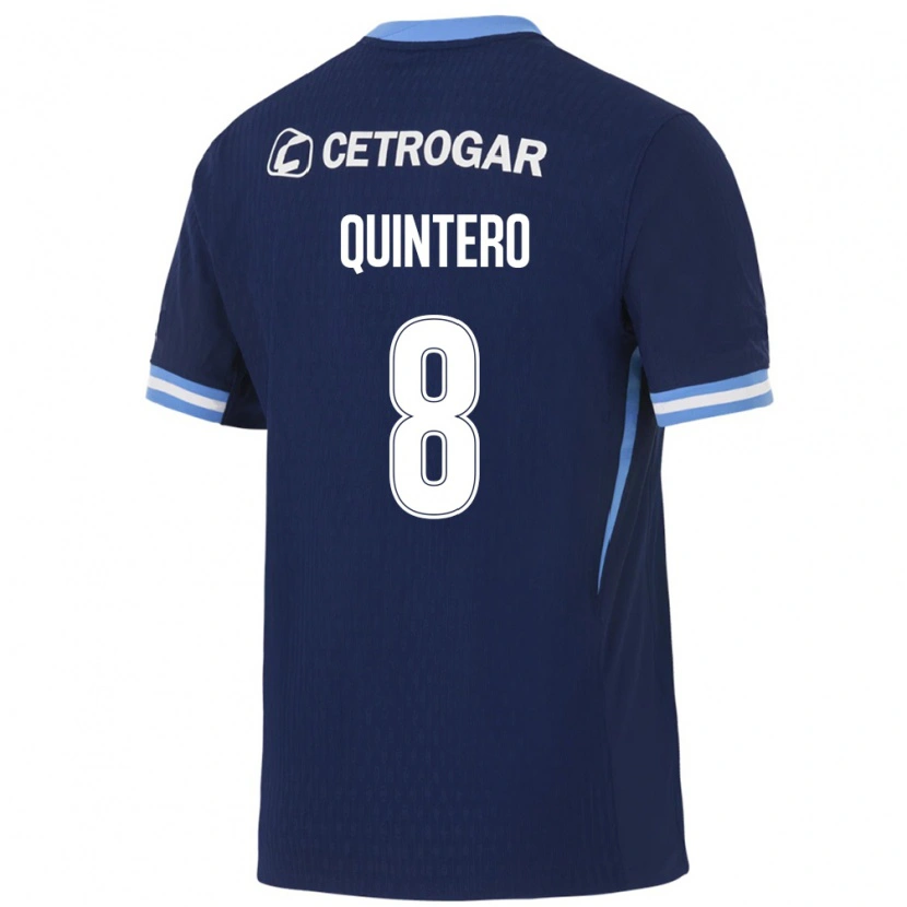 Danxen Kvinnor Juan Fernando Quintero #8 Kungligt Blå Ljusblå Vit Bortatröja Matchtröjor 2026/27 Tröjor T-Tröja