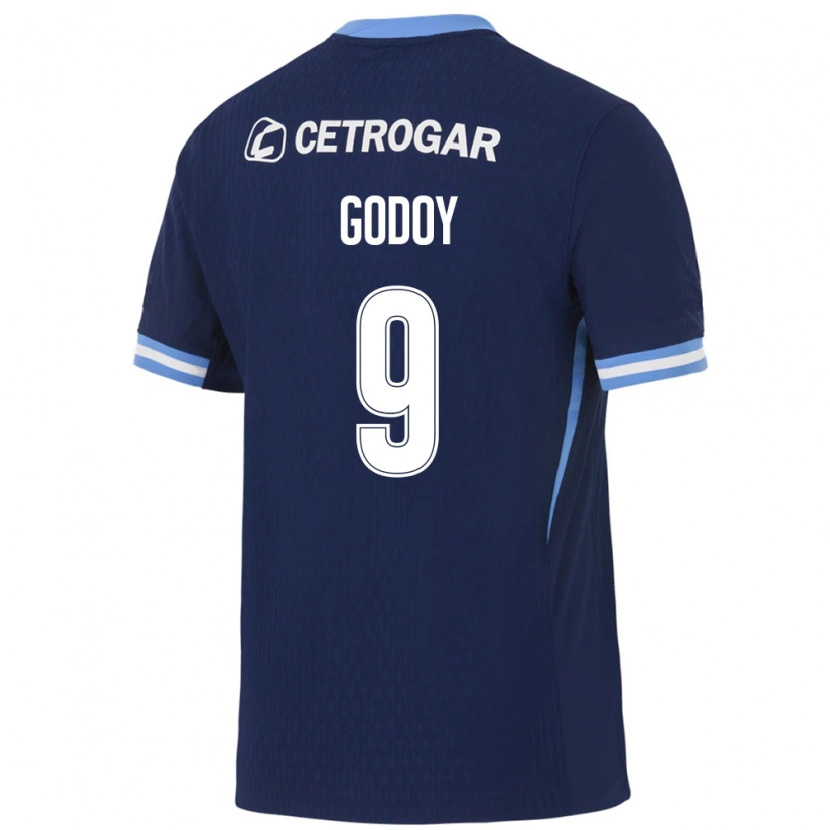 Danxen Kvinnor Santiago Godoy #9 Kungligt Blå Ljusblå Vit Bortatröja Matchtröjor 2026/27 Tröjor T-Tröja