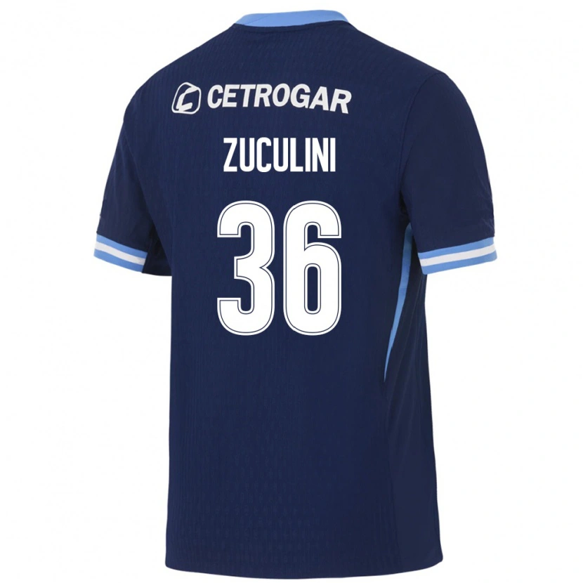 Danxen Kvinnor Bruno Zuculini #36 Kungligt Blå Ljusblå Vit Bortatröja Matchtröjor 2026/27 Tröjor T-Tröja