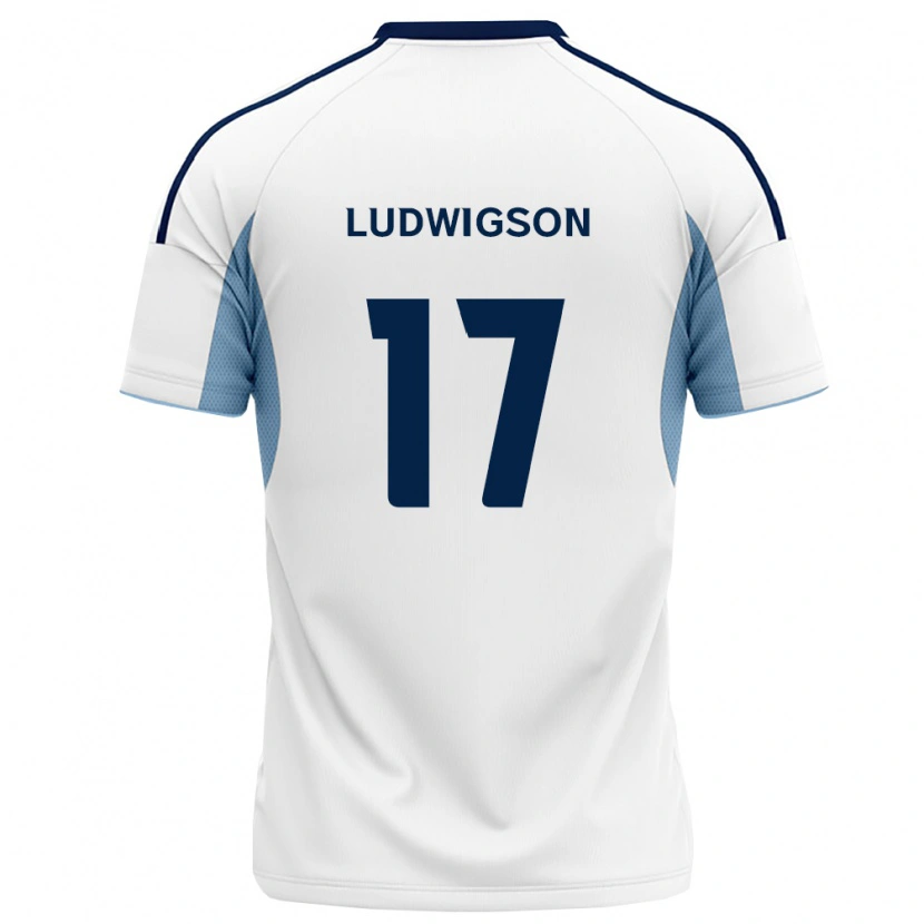Danxen Kvinnor Gustav Ludwigson #17 Kungligt Blå Vit Bortatröja Matchtröjor 2026/27 Tröjor T-Tröja