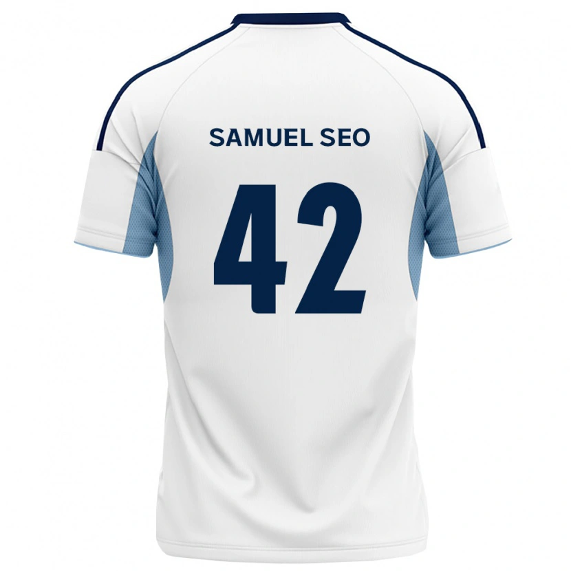 Danxen Kvinnor Samuel Seo #42 Kungligt Blå Vit Bortatröja Matchtröjor 2026/27 Tröjor T-Tröja