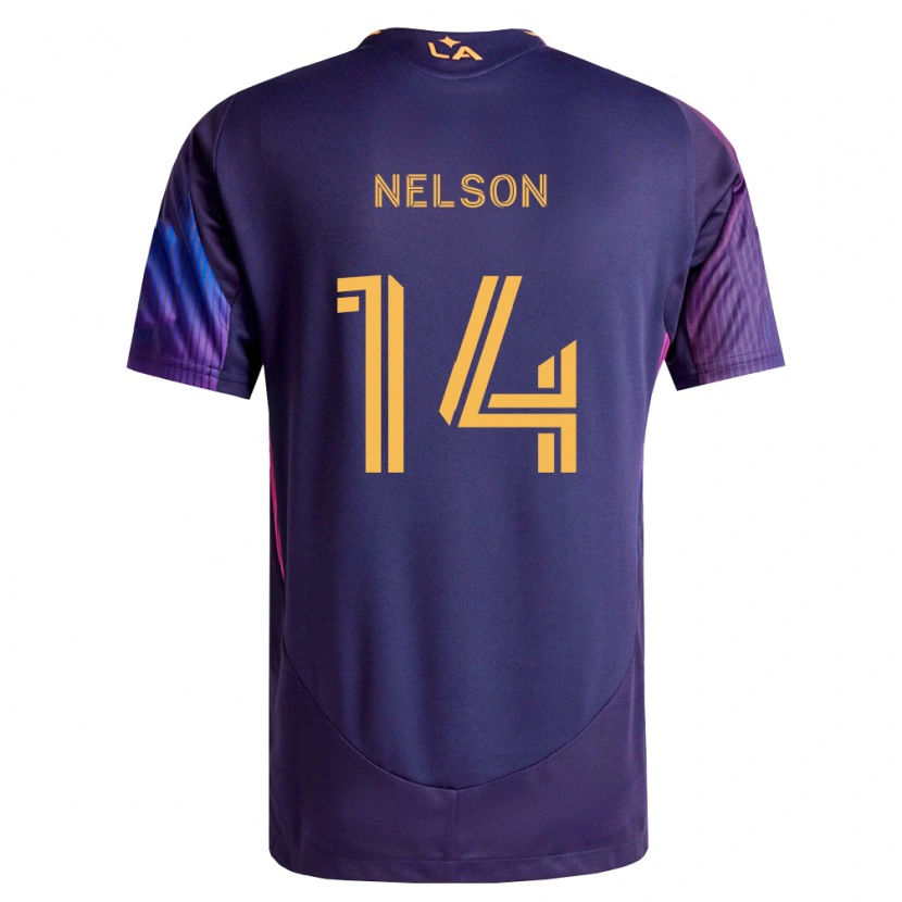 Danxen Kvinnor John Nelson #14 Mörklila Gul Bortatröja Matchtröjor 2026/27 Tröjor T-Tröja