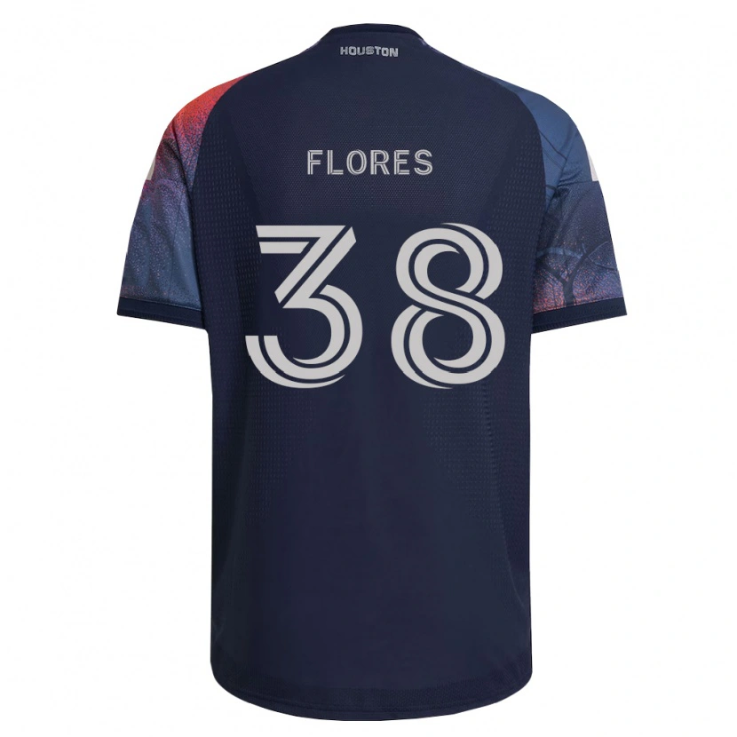 Danxen Kvinnor Omar Flores #38 Mörkblå Vit Orange Bortatröja Matchtröjor 2026/27 Tröjor T-Tröja