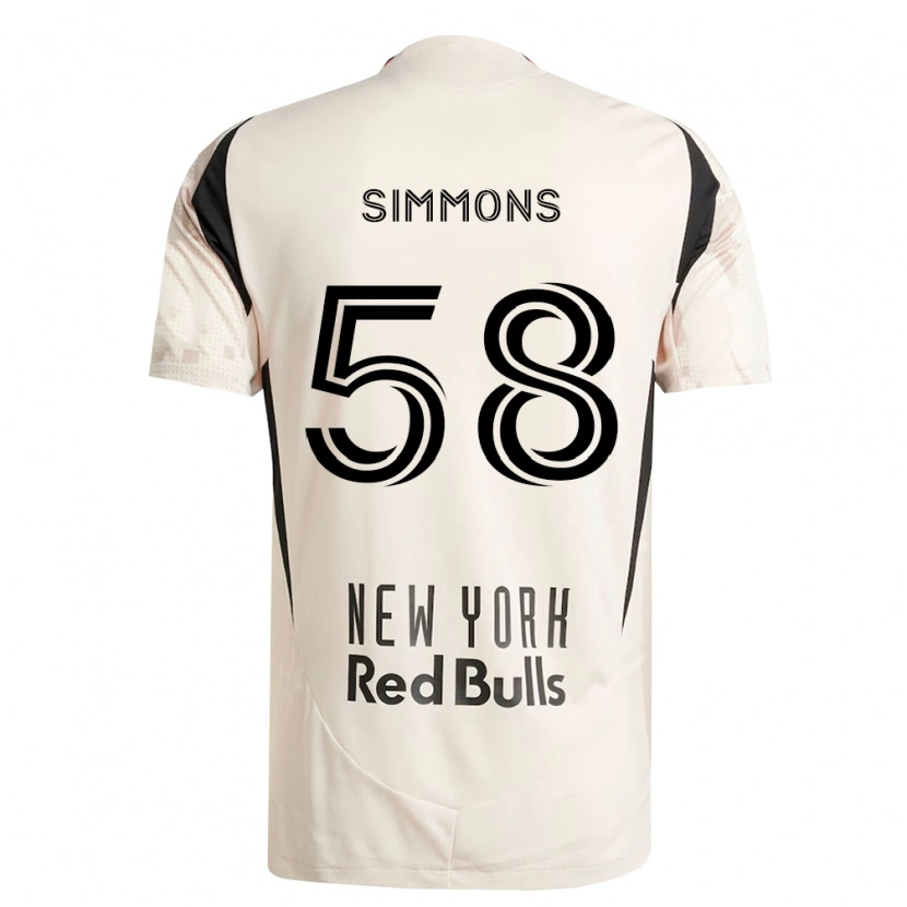 Danxen Kvinnor Caleb Simmons #58 Off-White Röd Svart Bortatröja Matchtröjor 2026/27 Tröjor T-Tröja