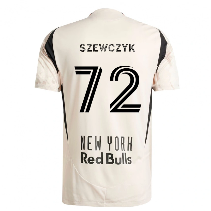 Danxen Kvinnor Tobias Szewczyk #72 Off-White Röd Svart Bortatröja Matchtröjor 2026/27 Tröjor T-Tröja