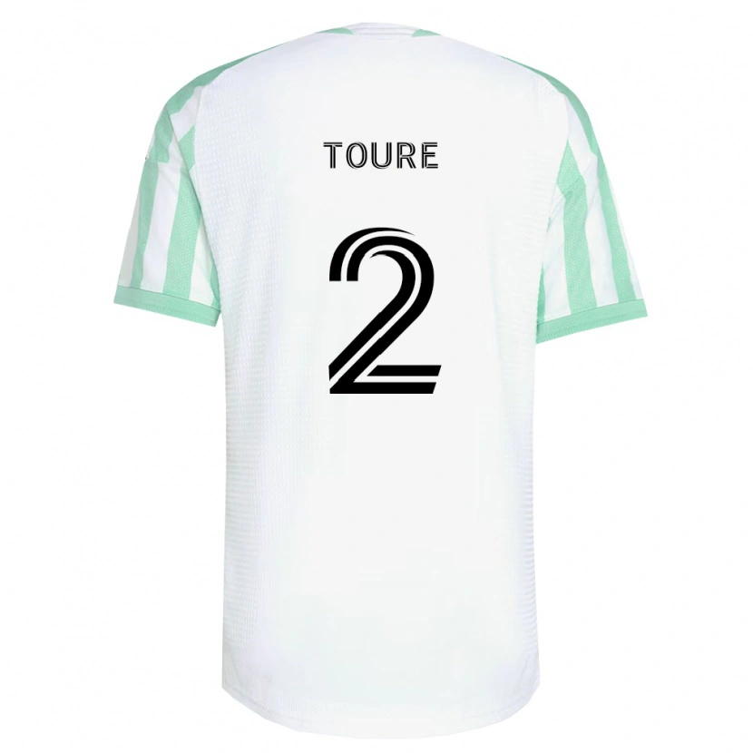 Danxen Kvinnor Cheick Touré #2 Ljusgrön Svart Vit Bortatröja Matchtröjor 2026/27 Tröjor T-Tröja