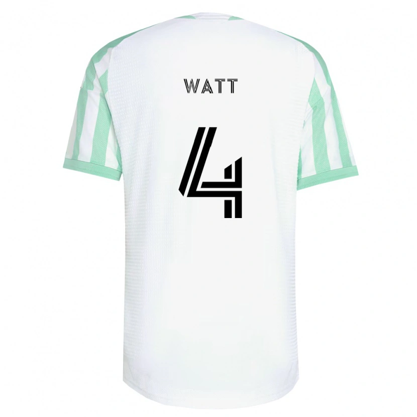 Danxen Kvinnor Evan Watt #4 Ljusgrön Svart Vit Bortatröja Matchtröjor 2026/27 Tröjor T-Tröja