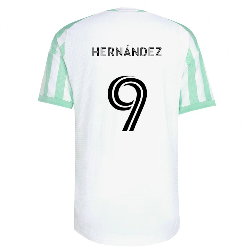 Danxen Kvinnor Lucas Hernández #9 Ljusgrön Svart Vit Bortatröja Matchtröjor 2026/27 Tröjor T-Tröja