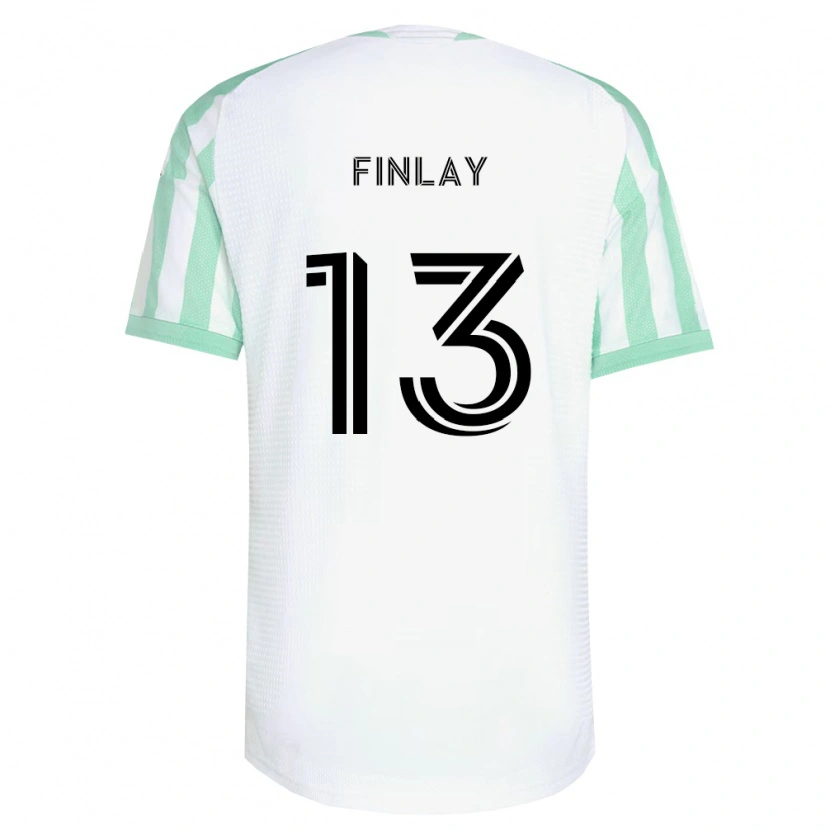 Danxen Kvinnor Ethan Finlay #13 Ljusgrön Svart Vit Bortatröja Matchtröjor 2026/27 Tröjor T-Tröja