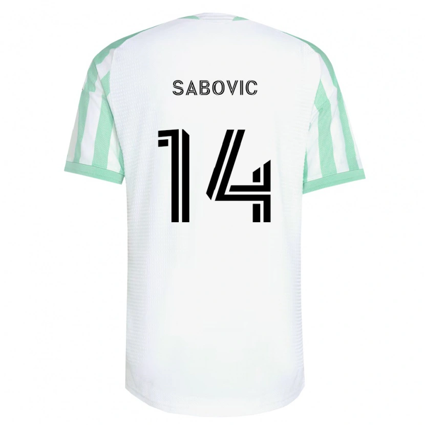 Danxen Kvinnor Besard Šabović #14 Ljusgrön Svart Vit Bortatröja Matchtröjor 2026/27 Tröjor T-Tröja