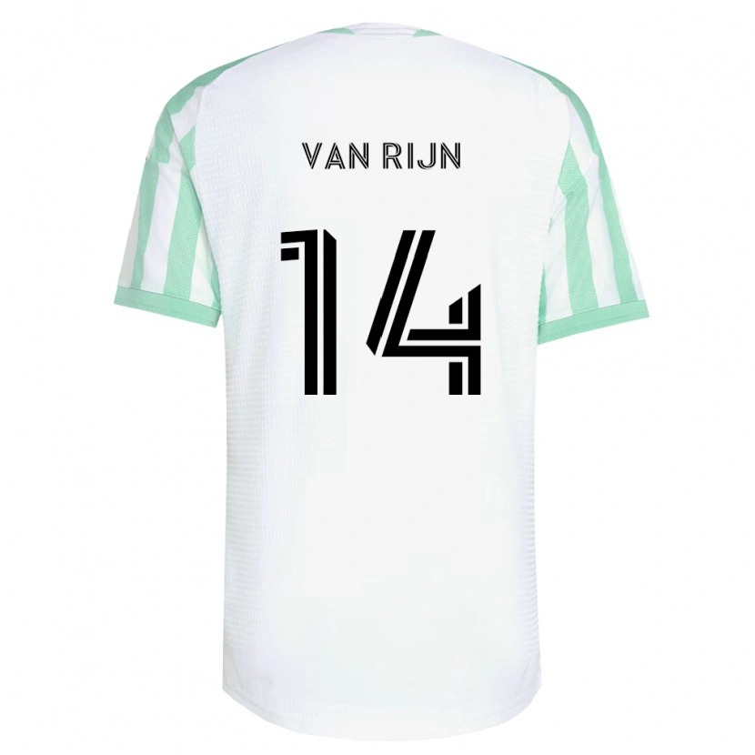 Danxen Kvinnor Nico Van Rijn #14 Ljusgrön Svart Vit Bortatröja Matchtröjor 2026/27 Tröjor T-Tröja