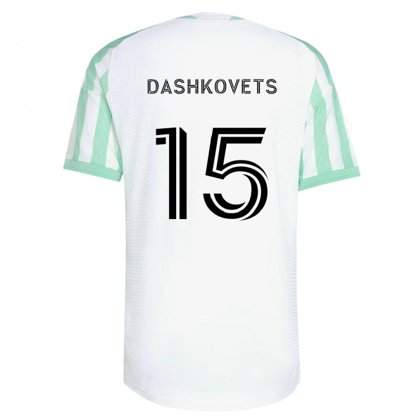 Danxen Kvinnor Artem Dashkovets #15 Ljusgrön Svart Vit Bortatröja Matchtröjor 2026/27 Tröjor T-Tröja