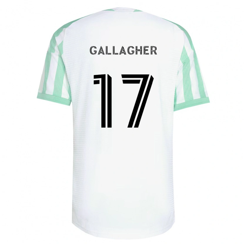 Danxen Kvinnor Jon Gallagher #17 Ljusgrön Svart Vit Bortatröja Matchtröjor 2026/27 Tröjor T-Tröja