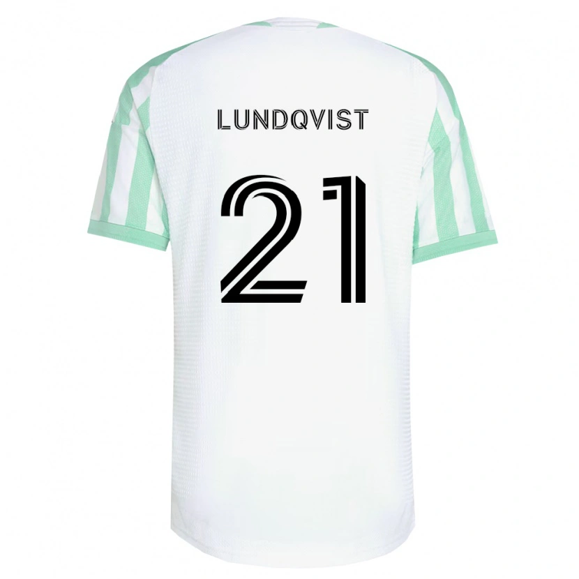 Danxen Kvinnor Adam Lundqvist #21 Ljusgrön Svart Vit Bortatröja Matchtröjor 2026/27 Tröjor T-Tröja