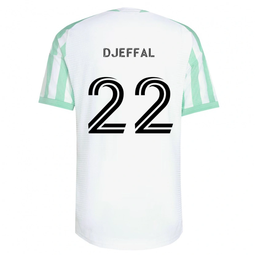 Danxen Kvinnor Sofiane Djeffal #22 Ljusgrön Svart Vit Bortatröja Matchtröjor 2026/27 Tröjor T-Tröja
