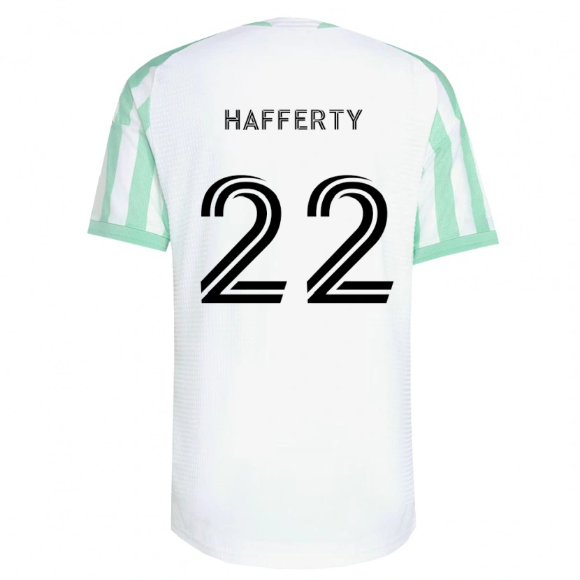 Danxen Kvinnor Joe Hafferty #22 Ljusgrön Svart Vit Bortatröja Matchtröjor 2026/27 Tröjor T-Tröja