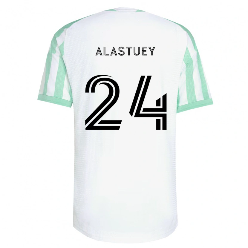 Danxen Kvinnor Jorge Alastuey #24 Ljusgrön Svart Vit Bortatröja Matchtröjor 2026/27 Tröjor T-Tröja