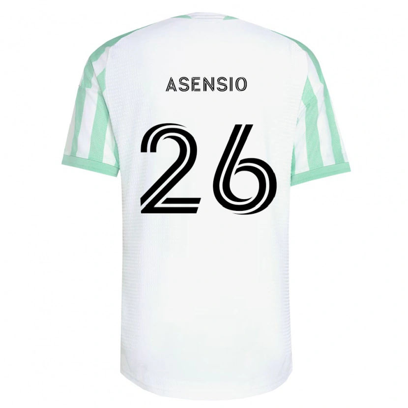 Danxen Kvinnor Charlie Asensio #26 Ljusgrön Svart Vit Bortatröja Matchtröjor 2026/27 Tröjor T-Tröja