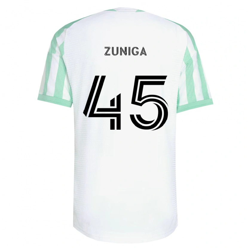 Danxen Kvinnor Abner Zuñiga #45 Ljusgrön Svart Vit Bortatröja Matchtröjor 2026/27 Tröjor T-Tröja